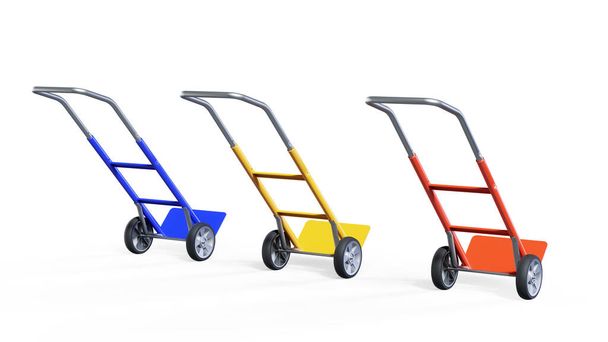 3D Render Shopping Cart Icon illustration Design. - Foto, afbeelding