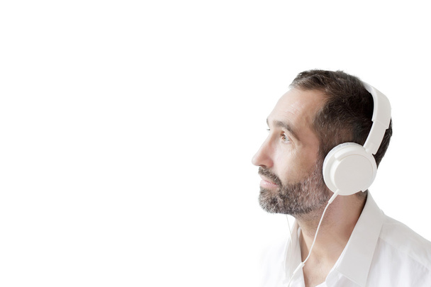 man with headphones - Φωτογραφία, εικόνα