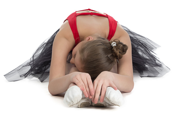 młody baletnicy sprawia, że rozciąganie - Zdjęcie, obraz