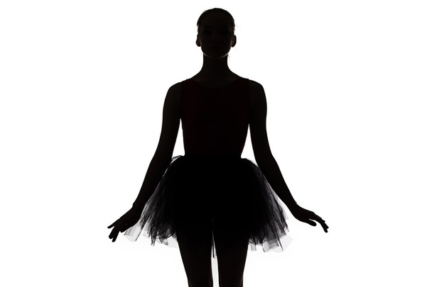 Photo - silhouette of young ballerina - Foto, Imagen