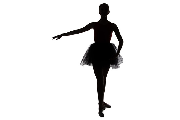 Imagen de la joven bailarina en posición
 - Foto, imagen