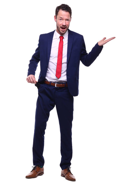 Beautiful businessman in front of a white background - Fotó, kép