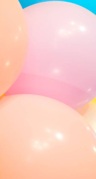 Balloons in pastel colors close up in shades of pink - Foto, Bild