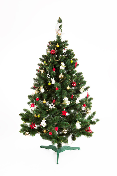 árbol de navidad aislado sobre fondo blanco - Foto, Imagen