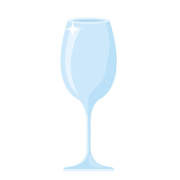 copa de vino de vidrio ilustración vectorial de dibujos animados objeto aislado  - Vector, imagen