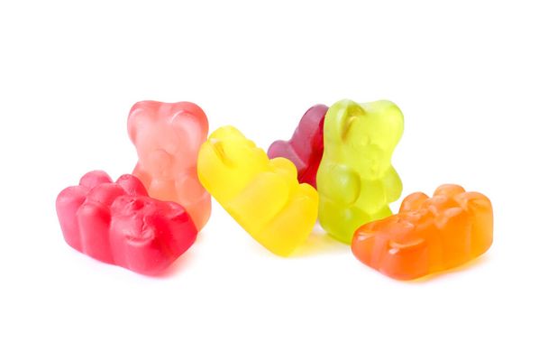Tasty jelly bears on white background - Photo, Image