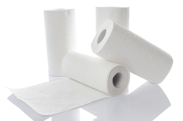 Composição com rolos de papel toalha
 - Foto, Imagem