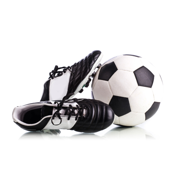 Jalkapallo pallo ja jalkapallo kengät
 - Valokuva, kuva