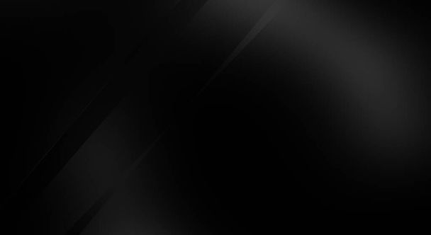 3D-stijl zwarte achtergrond met geometrische lagen. Abstract donker futuristisch behang. Elegante glanzende strepen op de achtergrond. Geometrische template ontwerp voor poster, brochure, presentatie, website. - Foto, afbeelding