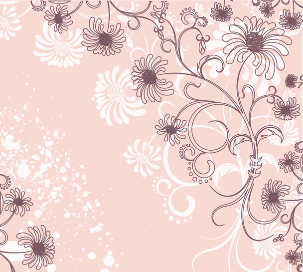 Vector floral decoration .Flowers background - Vektor, obrázek
