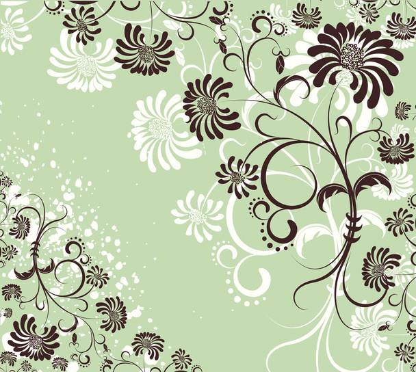 Vector floral decoration .Flowers background - Vector, imagen