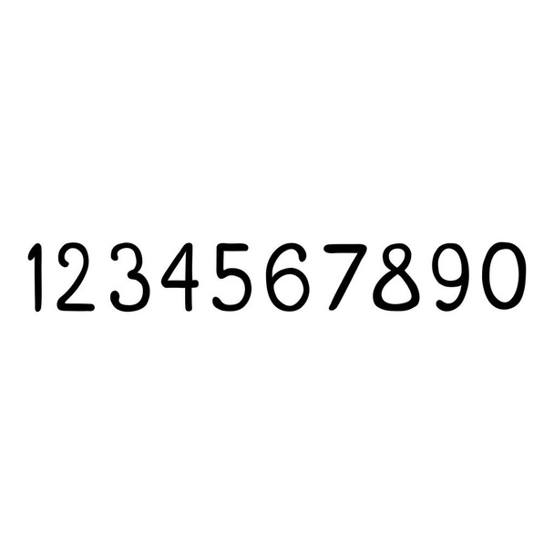 Nummers instellen illustratie - Vector, afbeelding