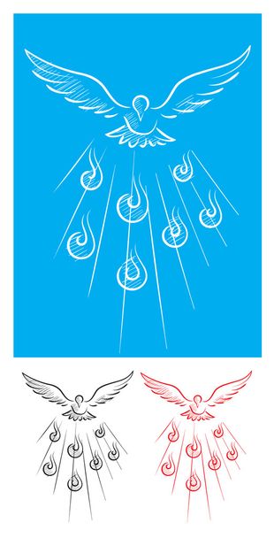 σκίτσο του Αγίου Πνεύματος - Διάνυσμα, εικόνα