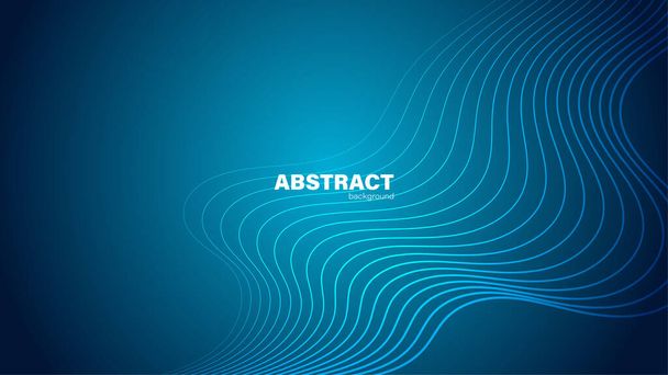 Abstract blue background and curve shape, background with copy space for design, vector. - Vetor, Imagem