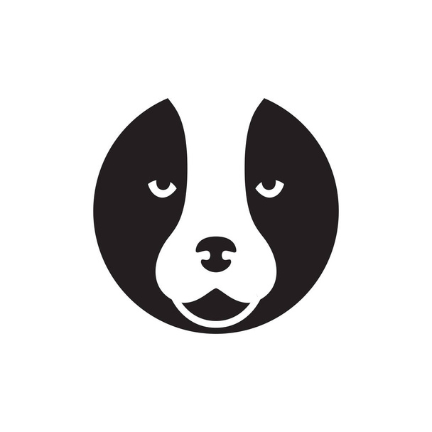 twarz irytujące słodkie logo psa projekt, wektor graficzny symbol ikona ilustracja kreatywny pomysł - Wektor, obraz