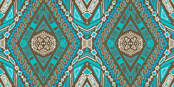Seamless ethnic background. Geometric aztec pattern. - Photo, Image