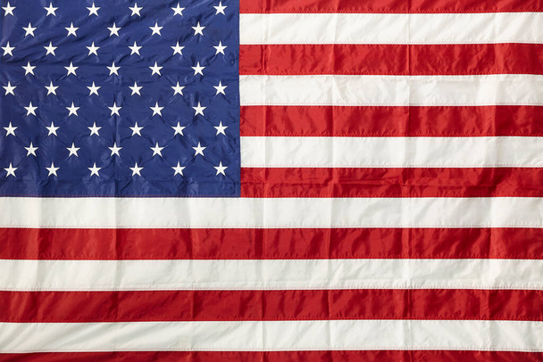 Národní vlajka Spojených států. Pruhy a hvězdy. Čtvrtý červenec. Vlastenectví - Fotografie, Obrázek