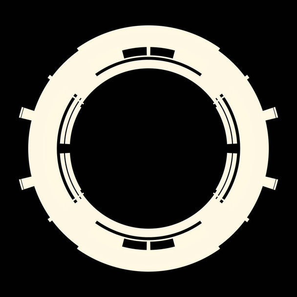 Elemento de interfaz hud circular futurista. Fondo geométrico de círculo abstracto. Ilustración gráfica de la tecnología digital. - Foto, Imagen