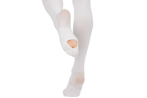 Compression Hosiery for surgery isolated on white. Medical stockings, tights for varicose veins therapy. Embolism deterrent hose or anti-embolism stockings - Valokuva, kuva