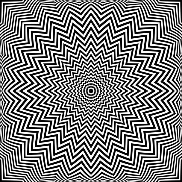 Abstract geometrisch zigzaglijnen op art patroon met 3D illusie effect. Vectorillustratie. - Vector, afbeelding