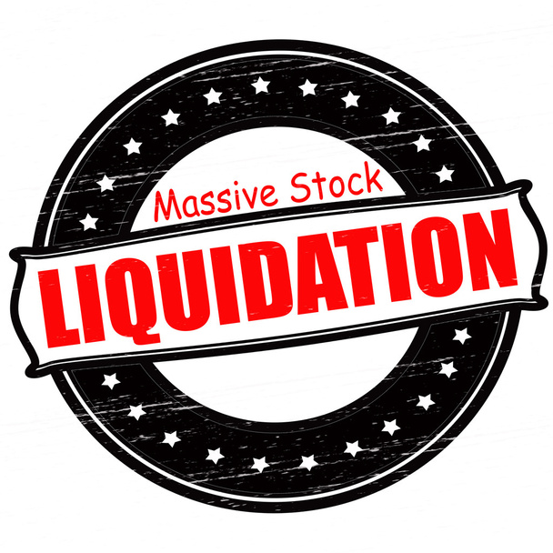 Massive stock liquidation - Vector, Image