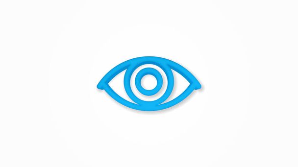 ojo, visión 3d icono de línea realista. ilustración vectorial - Vector, imagen