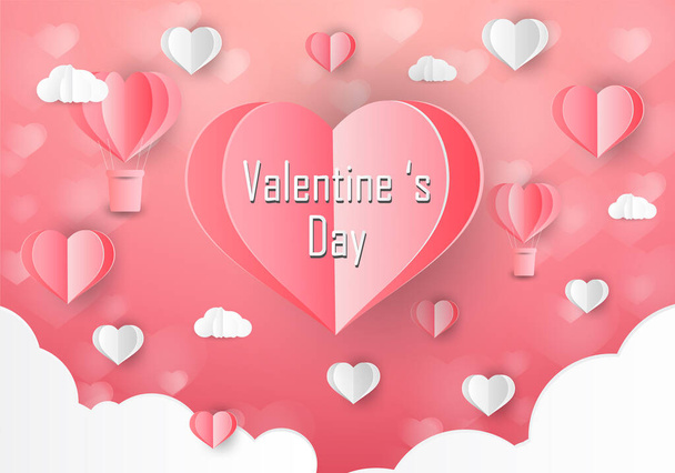 14 february poster, valentines day love card, vector illustration   - Vecteur, image
