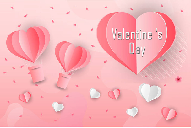 14 february poster, valentines day love card, vector illustration   - Vector, imagen