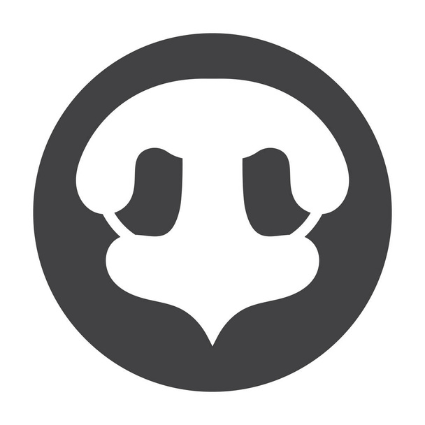 плоска векторна ікона цуценята собаки нюхають носи для додатків або веб-сайтів
 - Вектор, зображення