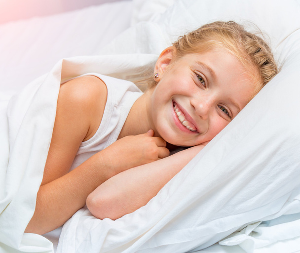 smiling little girl woke up  - Foto, Imagem