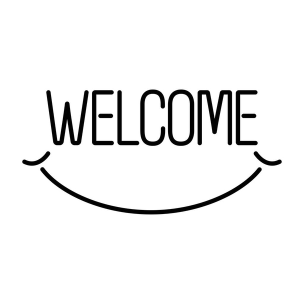 welcome icon on white background, vector illustration. - Vector, Image