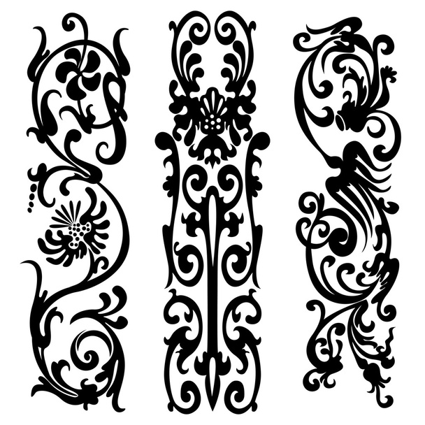  pattern silhouette black design  ornament motifs  - Vector, Image