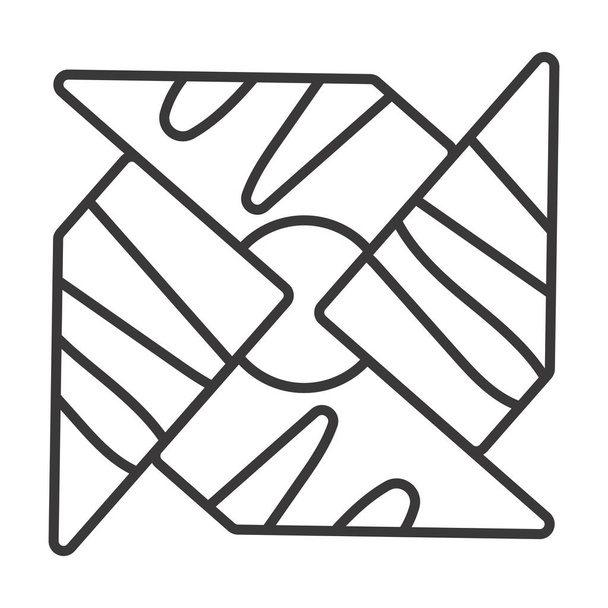 Pasteles daneses línea de pan icono de arte para aplicaciones y sitio web - Vector, Imagen
