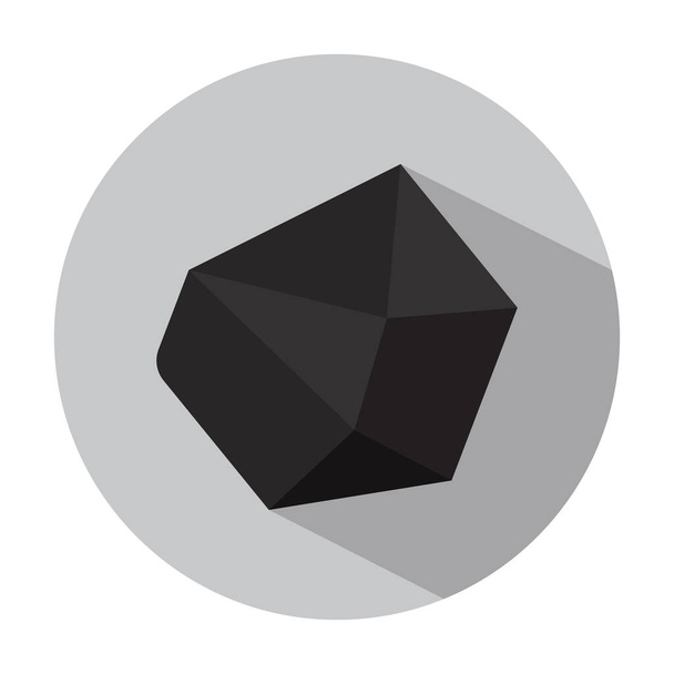ikona wektorowa węgla lub kamienia płaskiego dla aplikacji i stron internetowych - Wektor, obraz