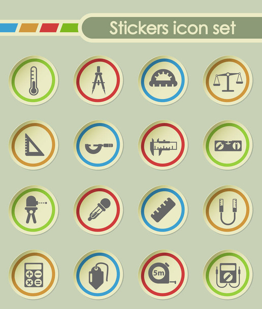 conjunto de ícone de ferramentas de medição
 - Vetor, Imagem