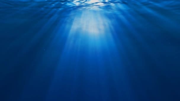 Underwater Scene With Sunrays Shining Through The Water's Surface - Footage, Video