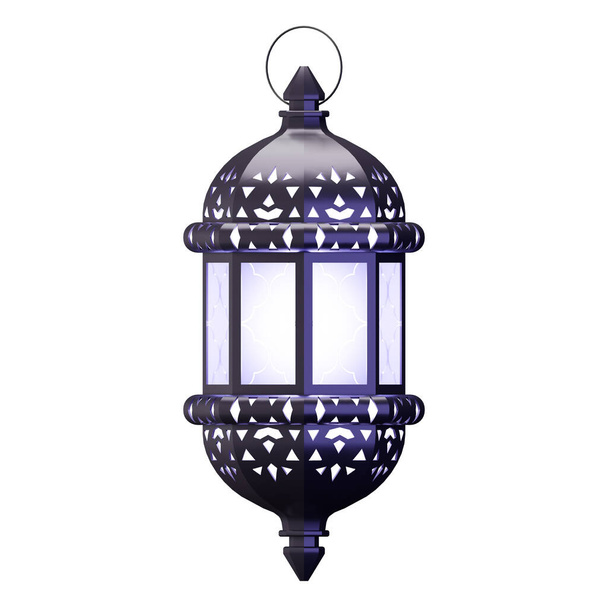 Islamic Lantern 3D Render Illustration - Фото, изображение