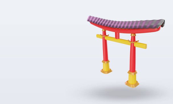 3d chinese new year Torii Gate icon rendering right view - Foto, Bild