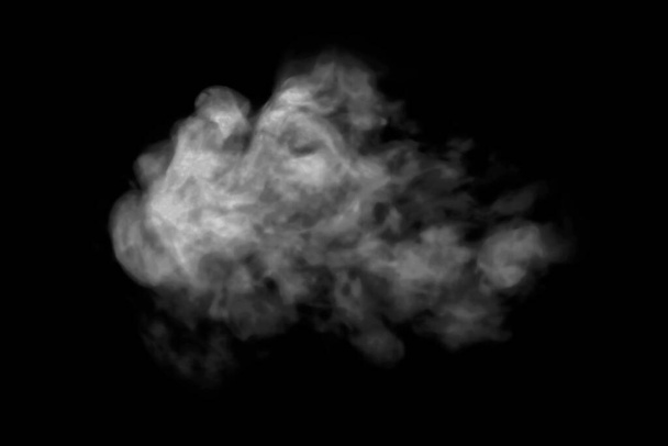stoupá kouř z bílé vody. na černém pozadí - Fotografie, Obrázek