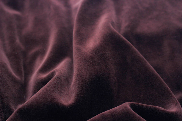 Crimson fabric texture background on the floor. - Foto, Imagen