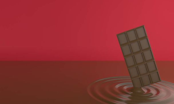 Шоколадная иллюстрация типа 3DCG - Фото, изображение