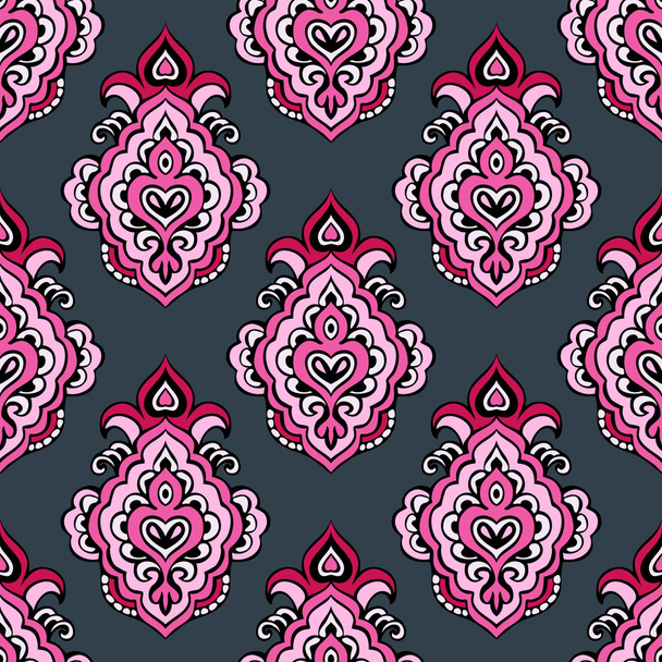 Seamless Floral damask ve4ctor pattern - Διάνυσμα, εικόνα