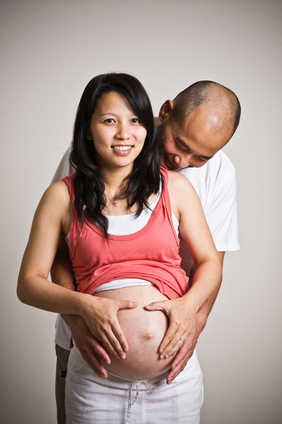 těhotná asijský pár baby - Fotografie, Obrázek