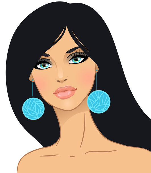 Beautiful girl in fashion style. Vector illustration - Vecteur, image
