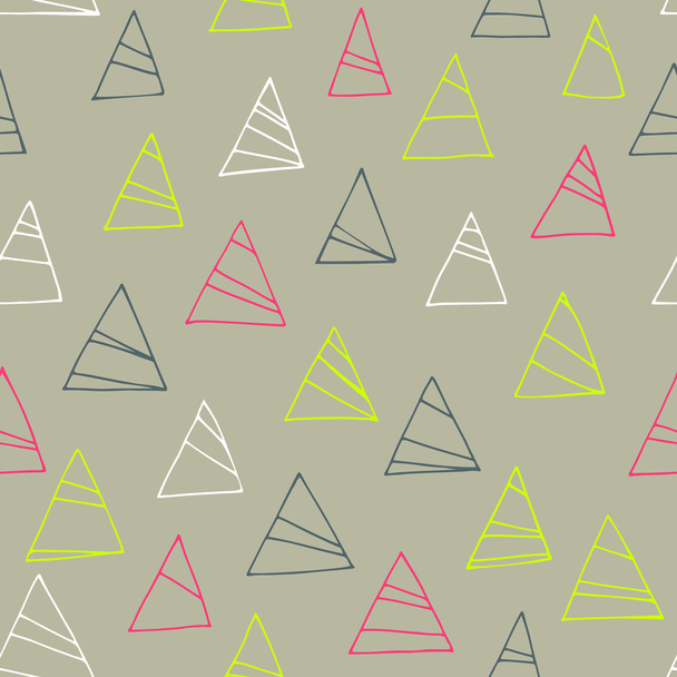 Geometric seamless pattern with triangles. Abstract pastel background. - Vector, afbeelding