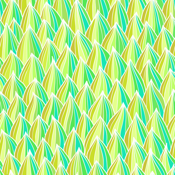 Seamless wave hand-drawn pattern. Spring texture. - Vector, Image