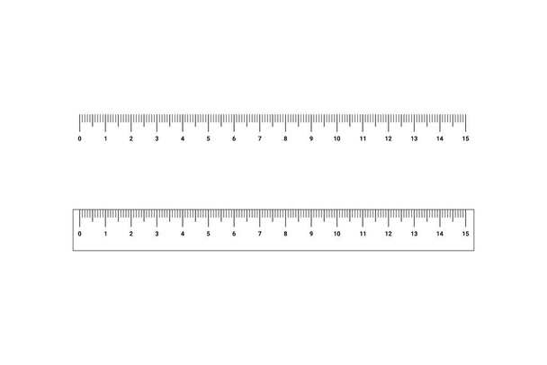 Uralkodó, a hossz mérésére szolgáló eszköz. Egyenes vonal. Matematika centiméter. Vektor - Vektor, kép