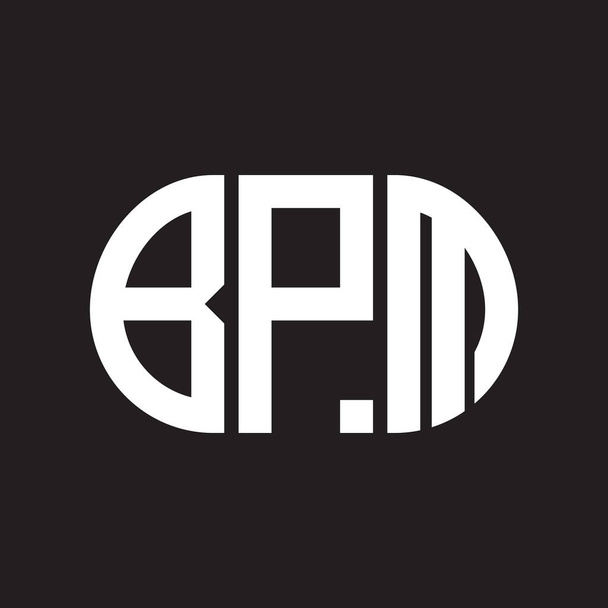 Logo della lettera BPM su sfondo nero. BPM  - Vettoriali, immagini