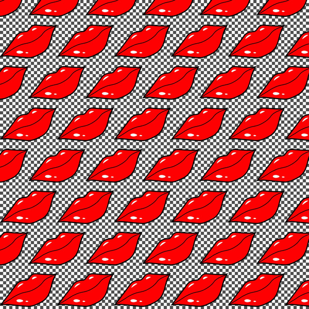 Візерунок. значок червоних губ з блиском і блиском на прозорому фоні
 - Вектор, зображення