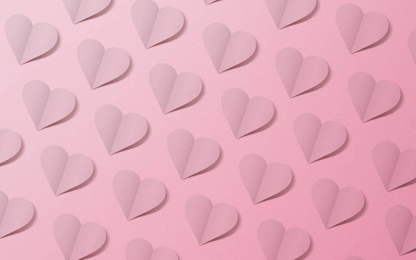Розовые сердца на розовом фоне - Фото, изображение